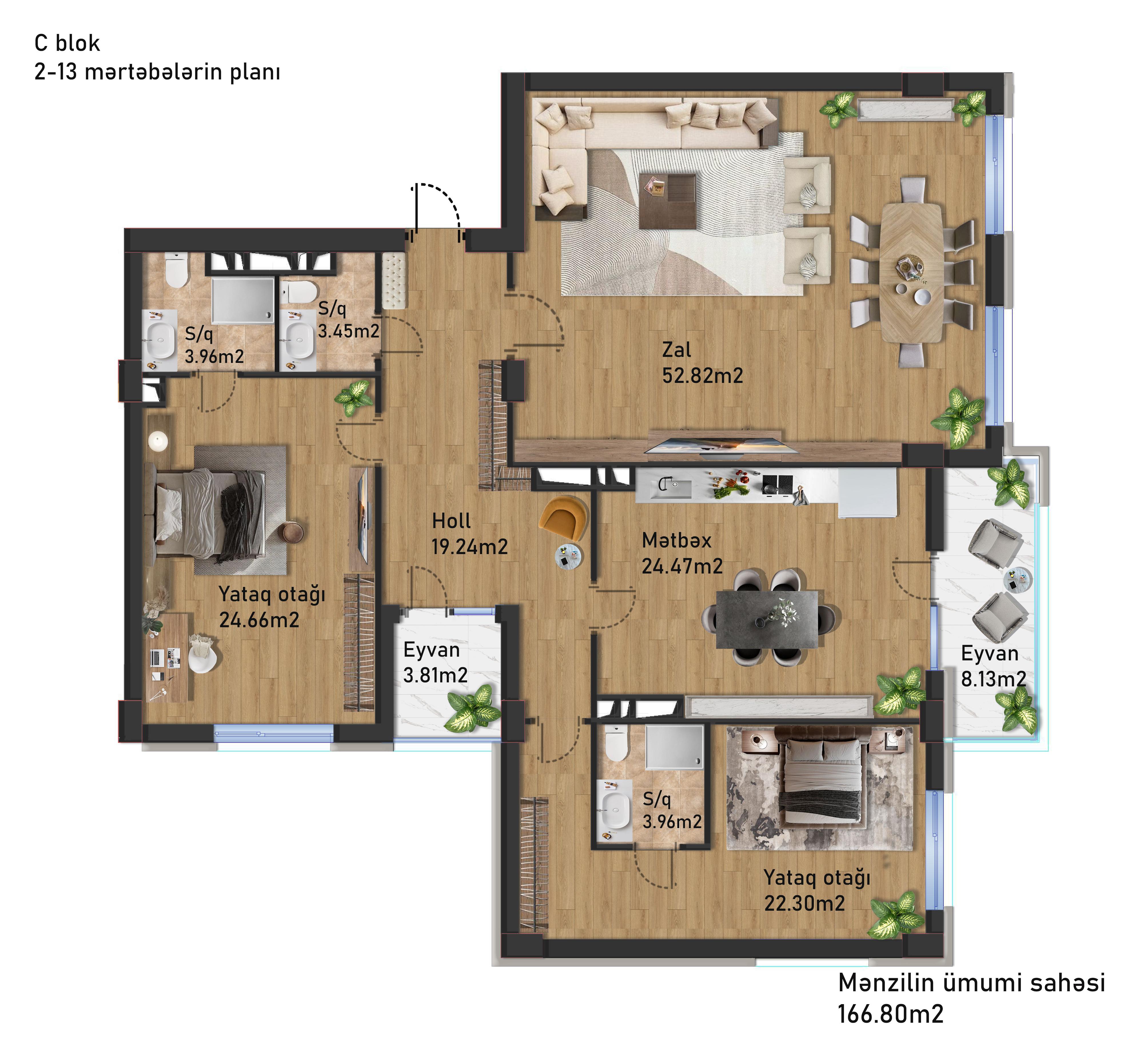 3 otaq - 166.80m2